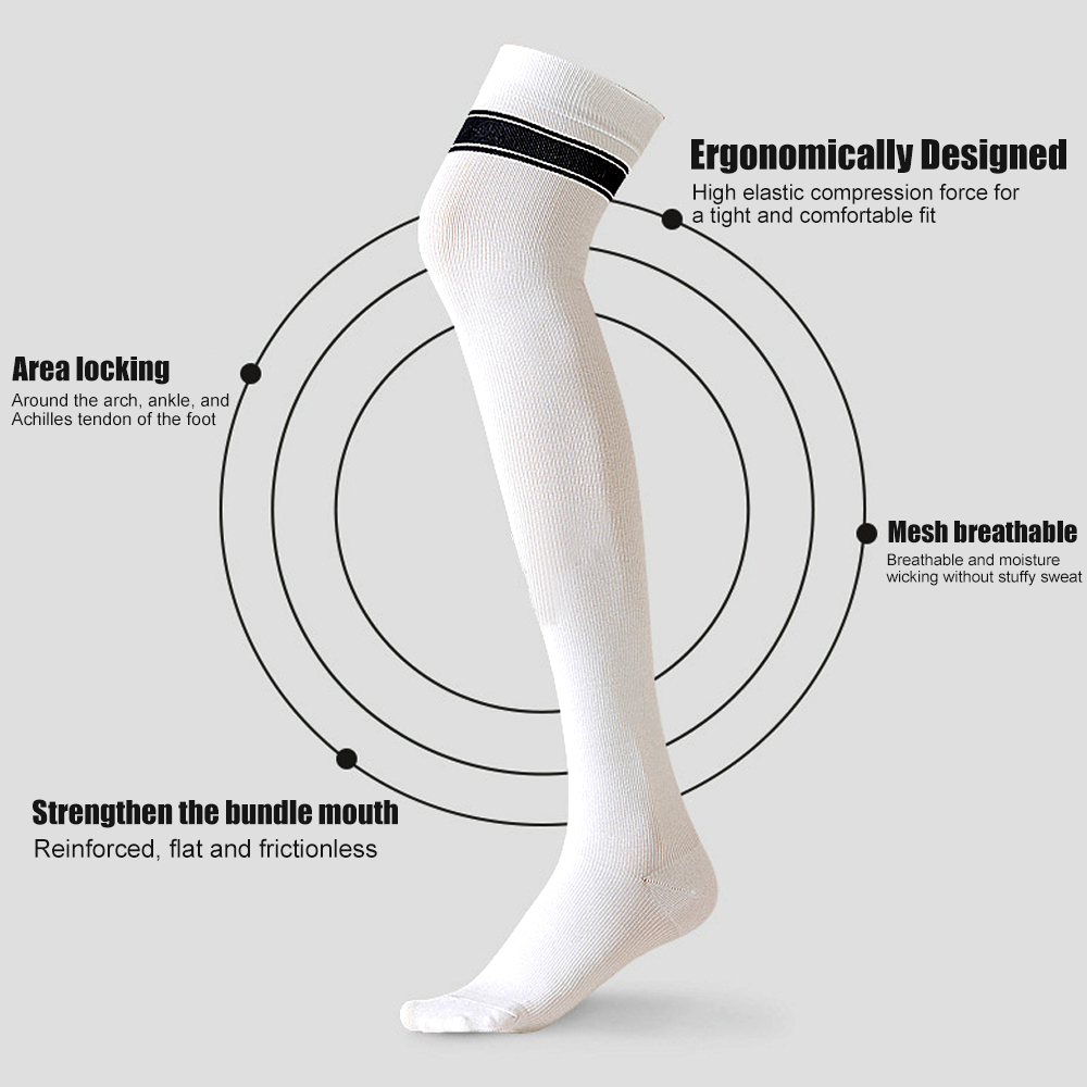 1Pair High Thigh Socks Striped - Yoga Daily Fitness recensie en prijs