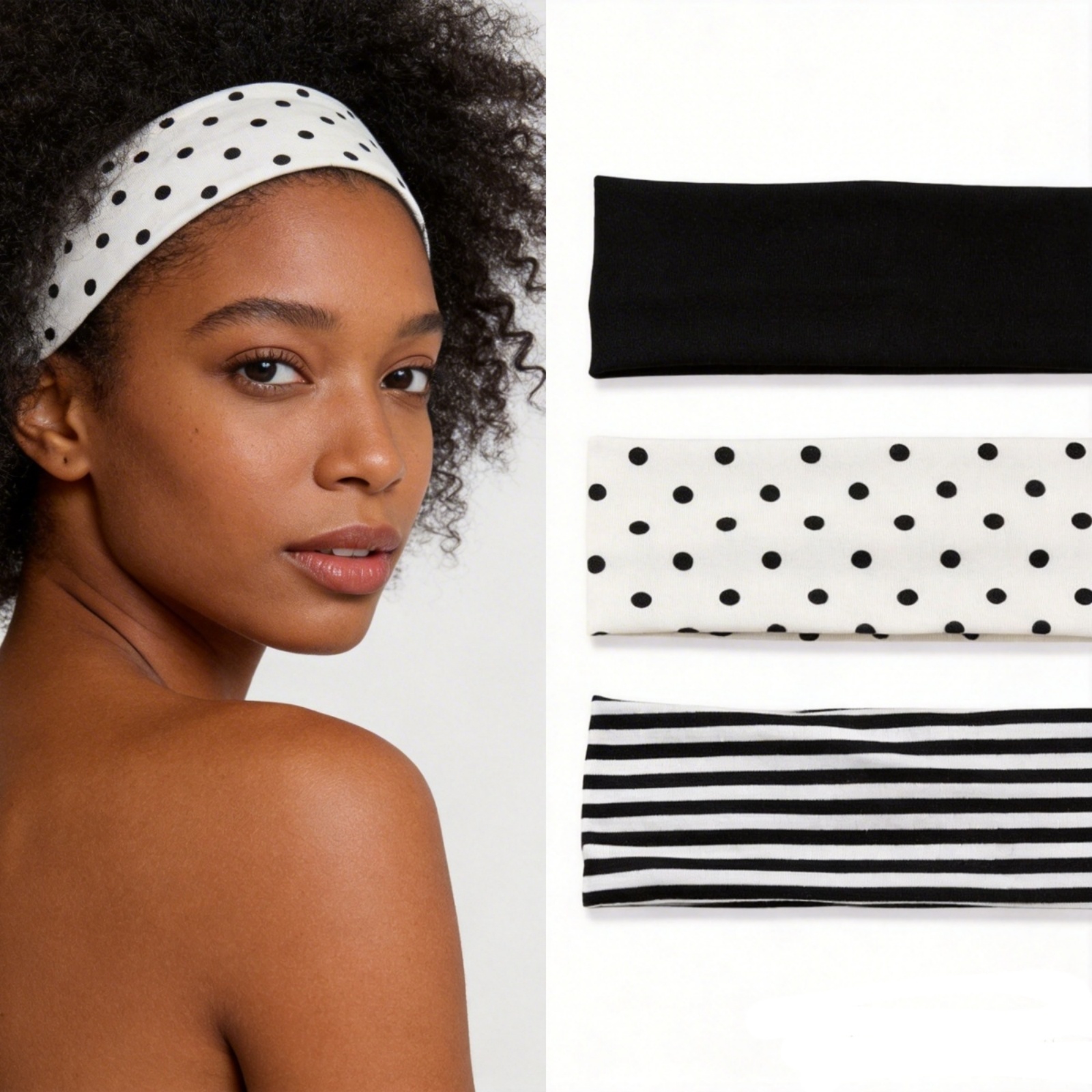 3Pcs Black & White Polka Dot S - Yoga Daily Fitness recensie en prijs