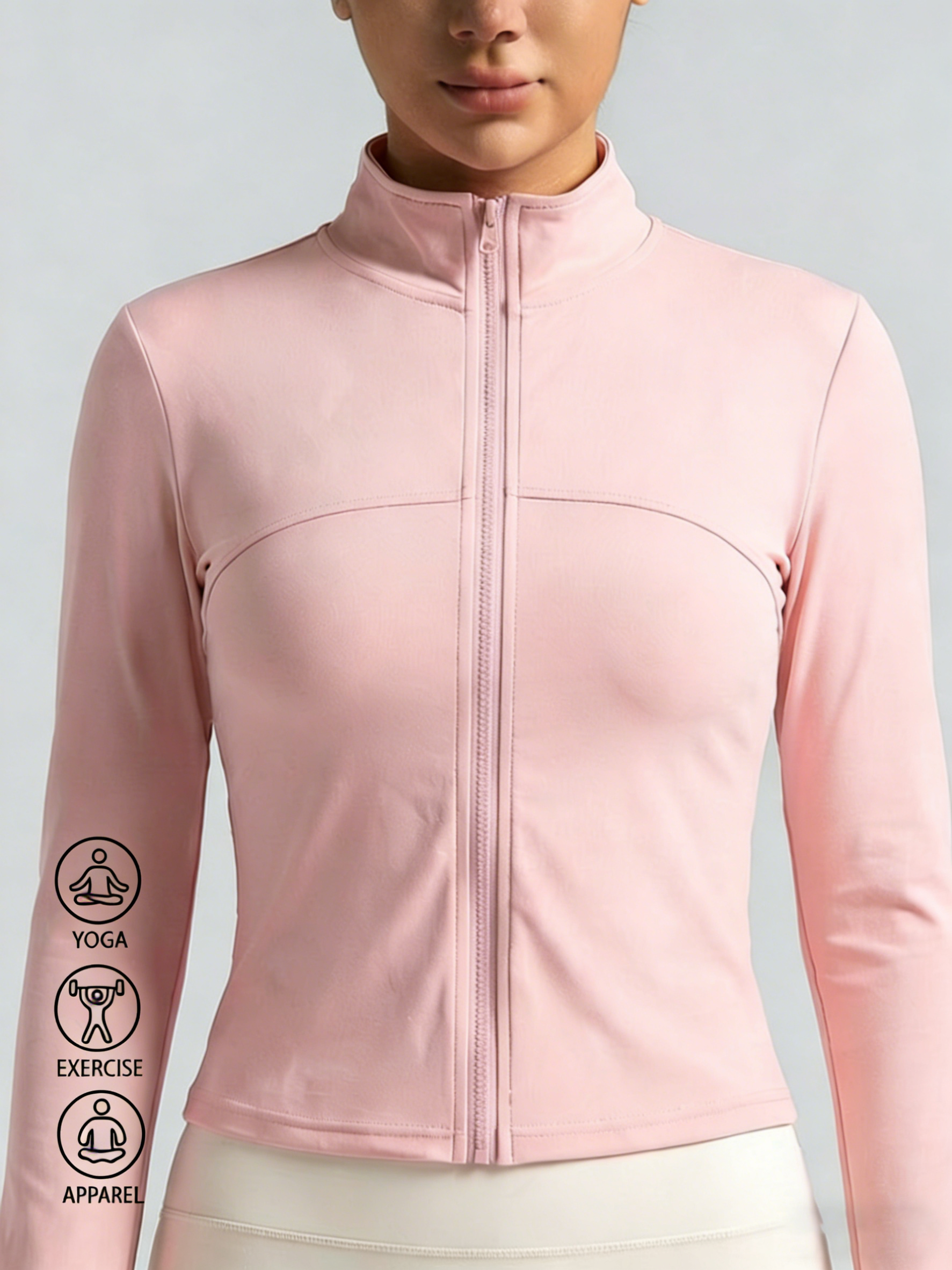 New Women Light pink Yoga Coat - Yoga & Fitness With Denise recensie en prijs