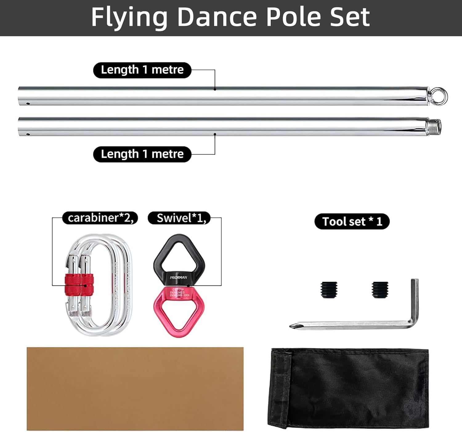 Aerial Flying Dance Pole 2M 36 - Yoga Fitness Spinning recensie en prijs