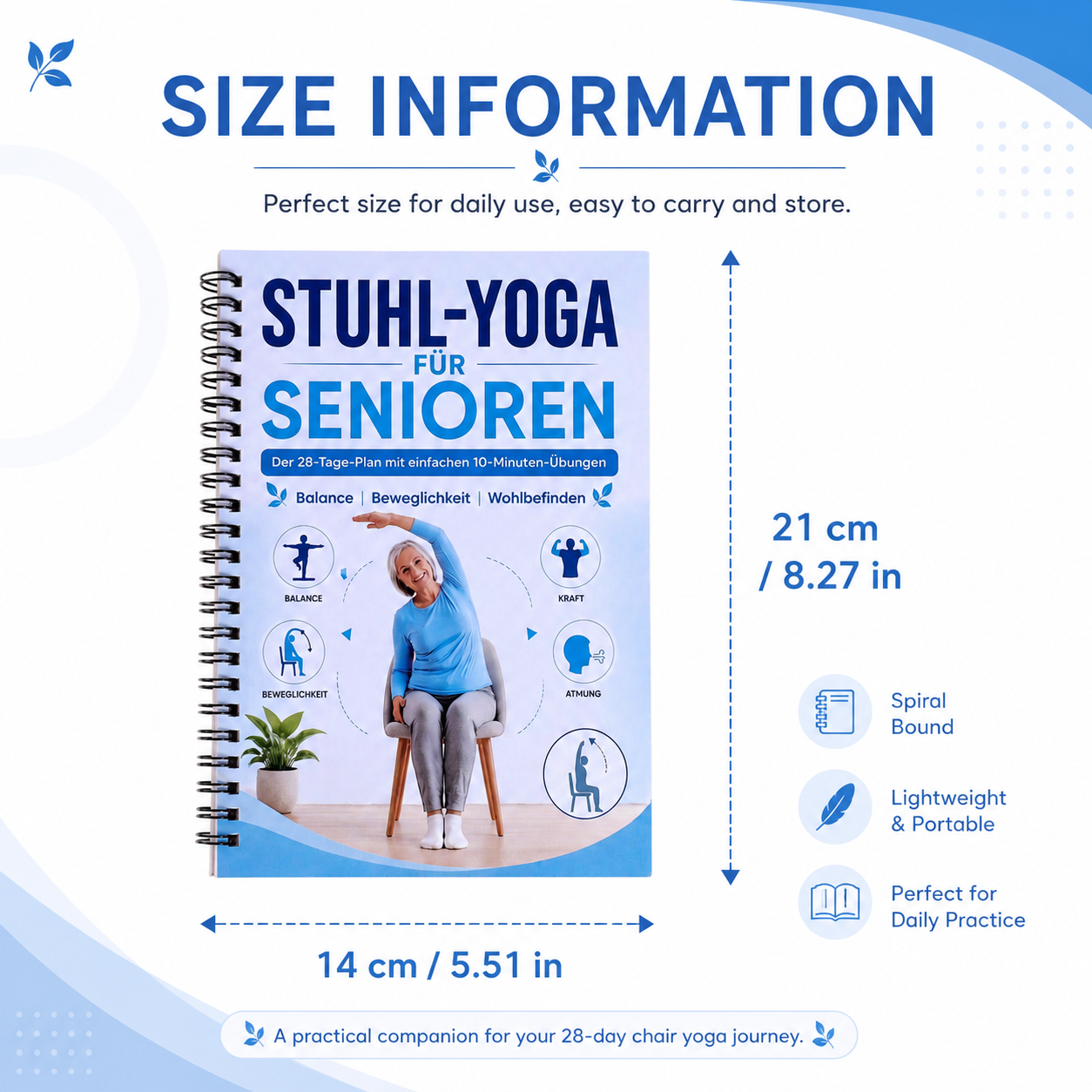 Illustrated Chair Yoga Workout - Yoga Fitness Journal recensie en prijs