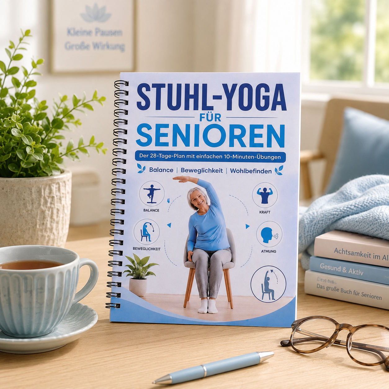 Illustrated Chair Yoga Workout - Yoga Fitness Journal recensie en prijs