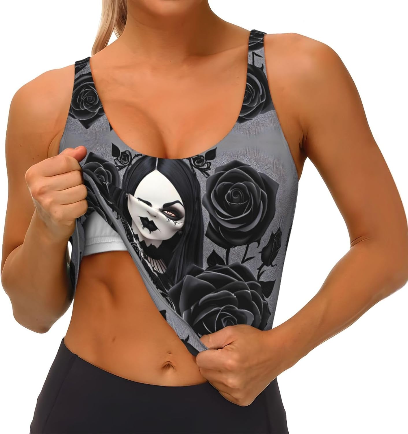 gothic black roses Printed Wom - Yoga Fitness Workout recensie en prijs