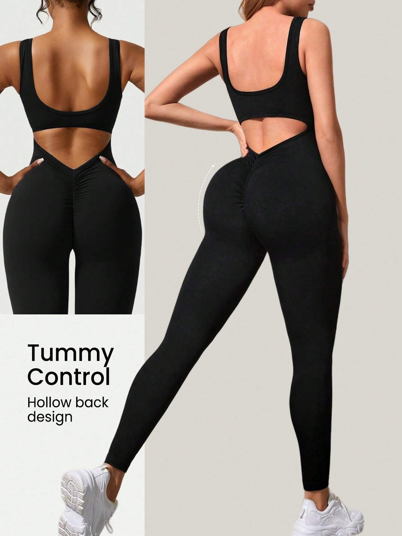 Solid Color Sports Jumpsuit wi - Yoga Daily Fitness recensie en prijs