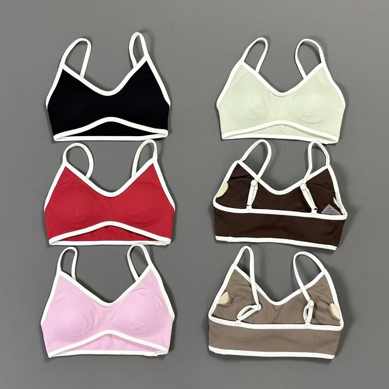 Women Contrastline Yoga Bra V  - Yoga Daily Fitness recensie en prijs