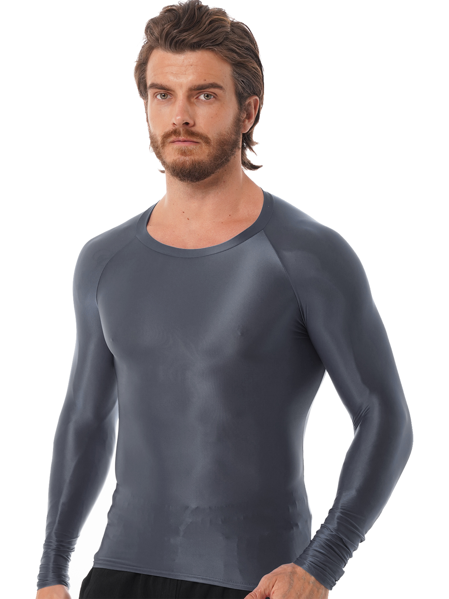 Mens Glossy Sports Tops Long S - Yoga Daily Fitness recensie en prijs