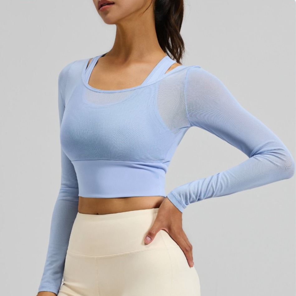 Mesh fake two long sleeved yog - Yoga Daily Fitness recensie en prijs