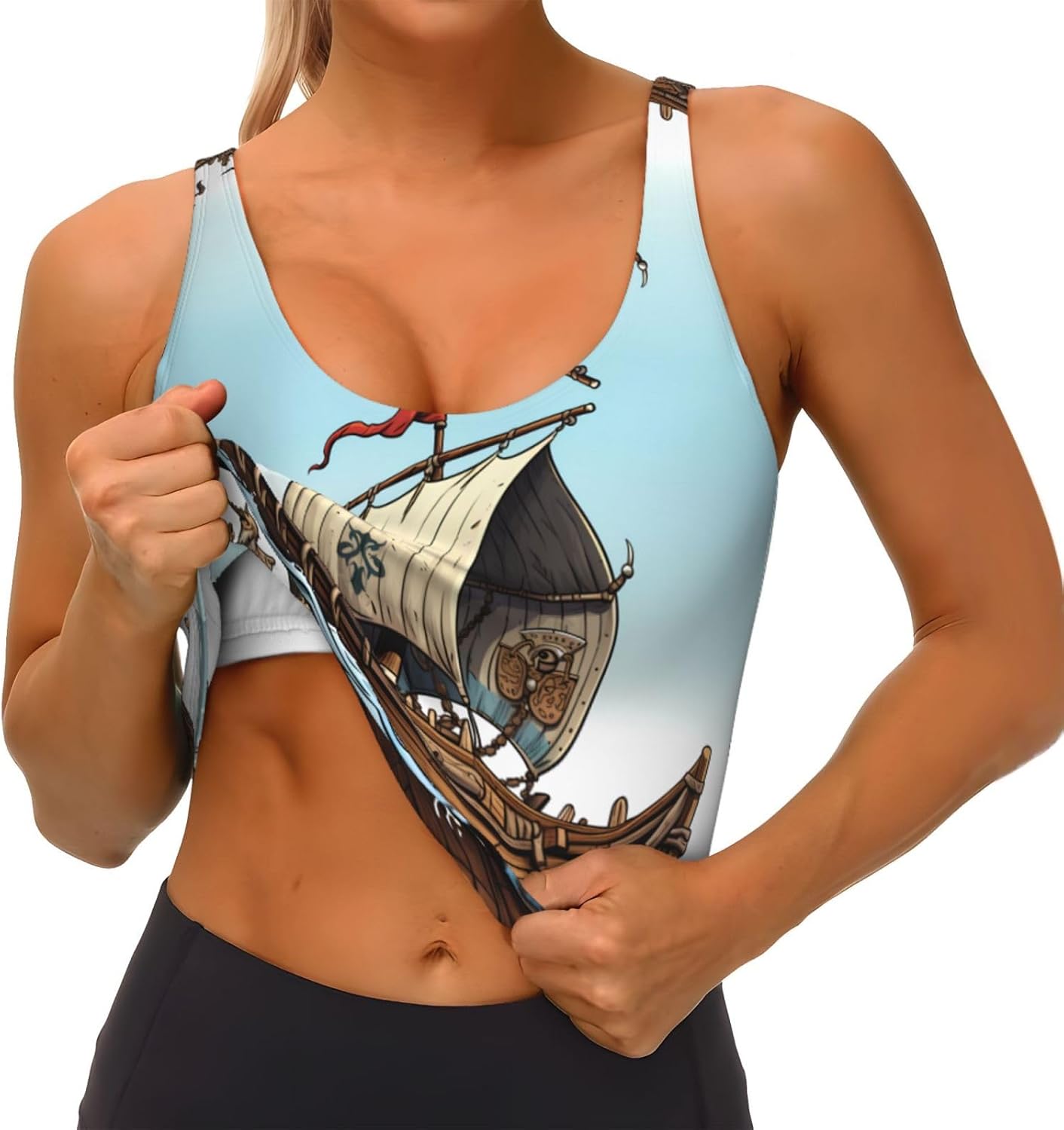 Cartoon Old Boat Prints Women' - Yoga Fitness Workout recensie en prijs