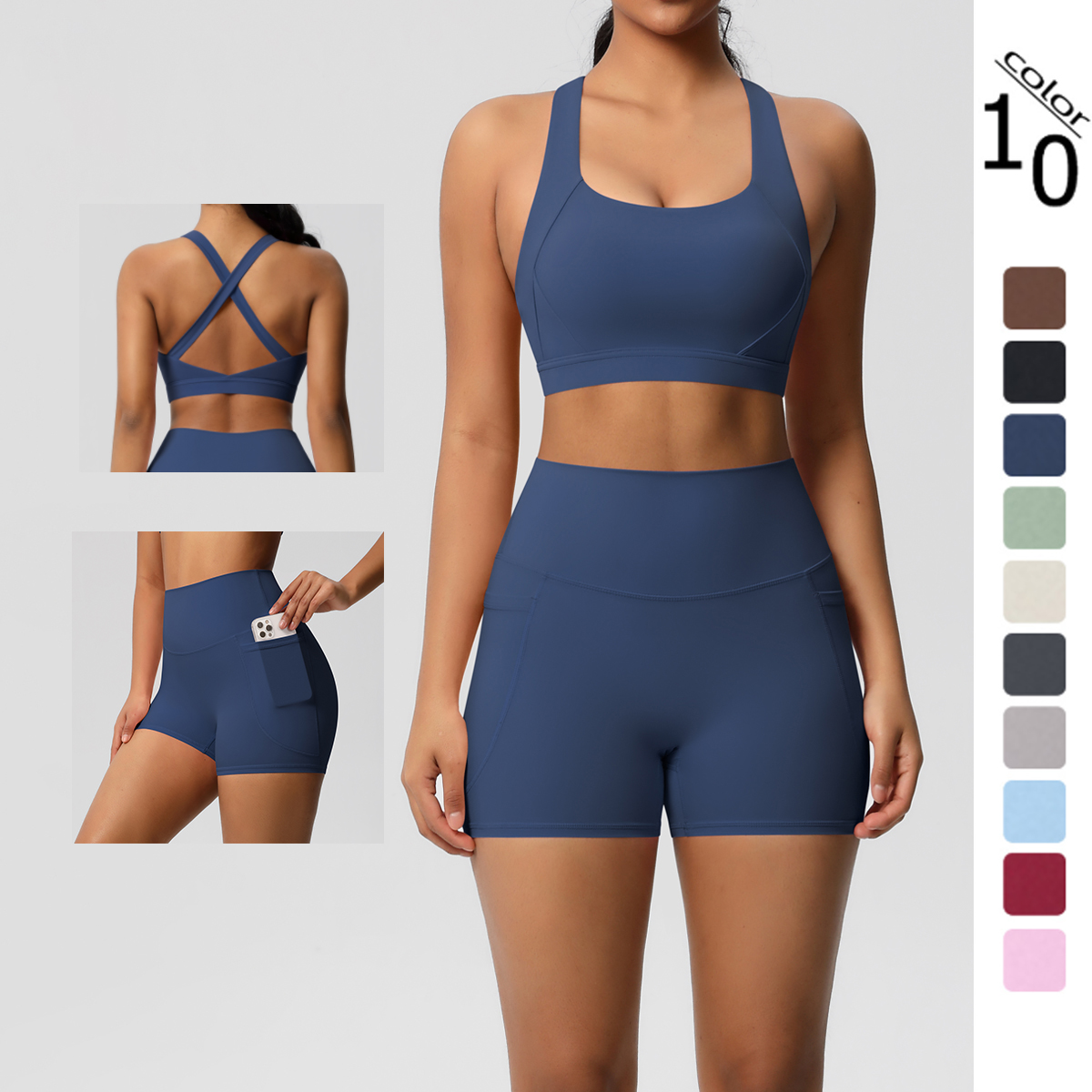 2PCS Sportswear With Pocketed  - Yoga Y Fitness recensie en prijs