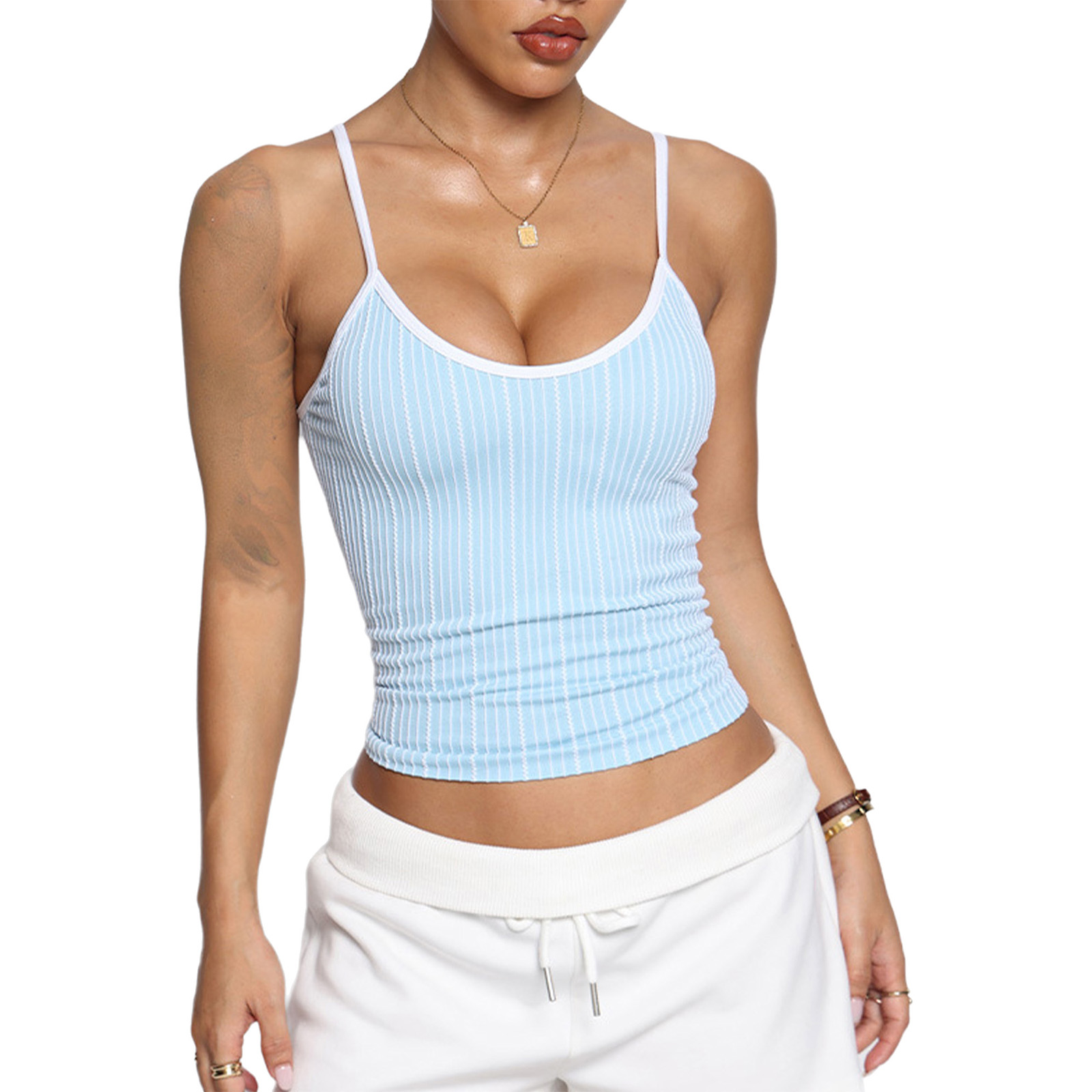 Women U Neck Striped Adjustabl - Yoga Daily Fitness recensie en prijs