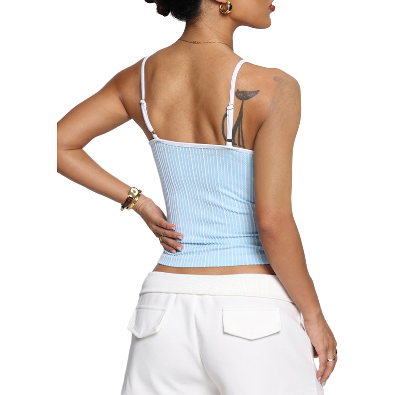 Women U Neck Striped Adjustabl - Yoga Daily Fitness recensie en prijs
